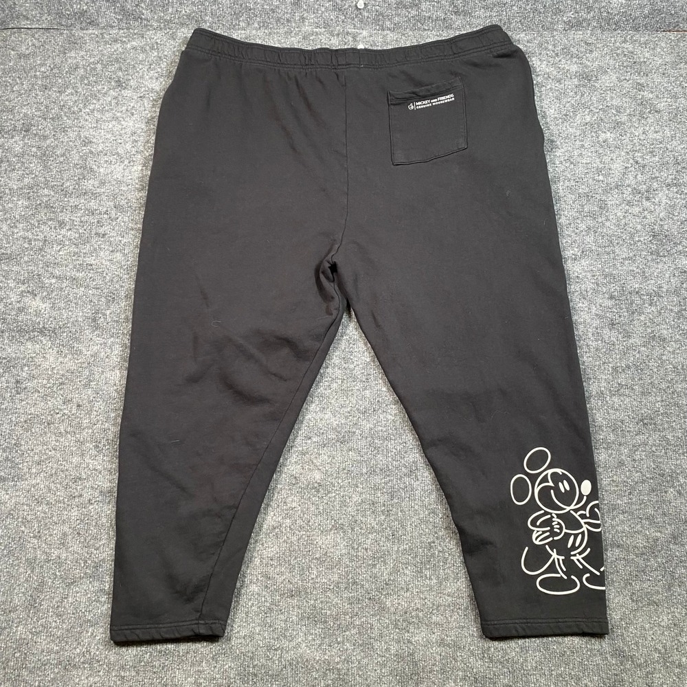 Disney Mickey Mouse Genuine Mousewear Black Sweatpants Mens 2X Joggers Graphic